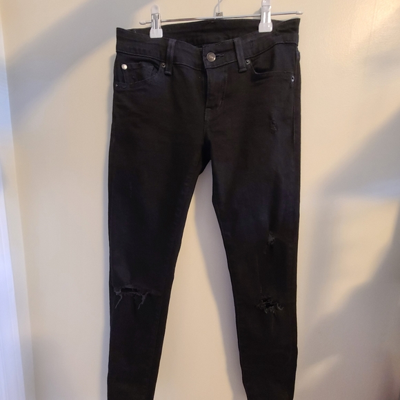 RALPH LAUREN | black ripped jeans - Picture 2 of 5